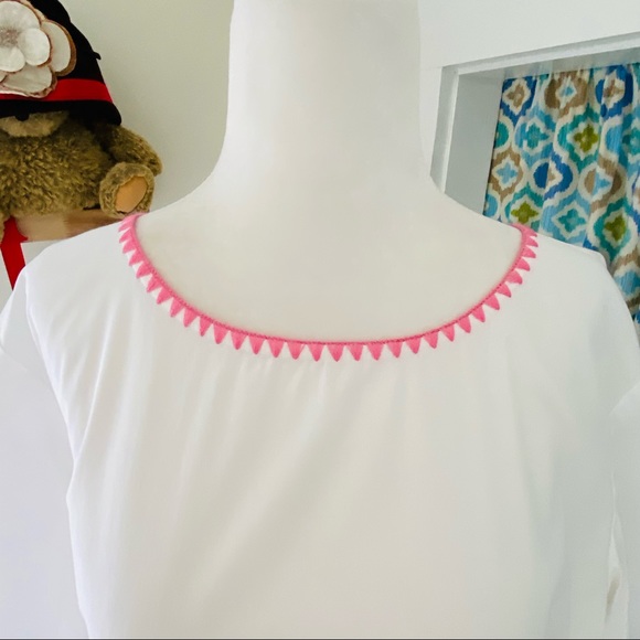 Talbots Embroidered Trim Bell Sleeve Top (size XS) - Picture 5 of 11
